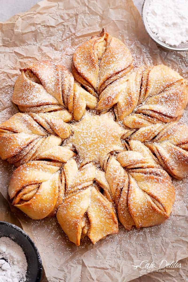 Star Christmas Bread | cafedelites.com