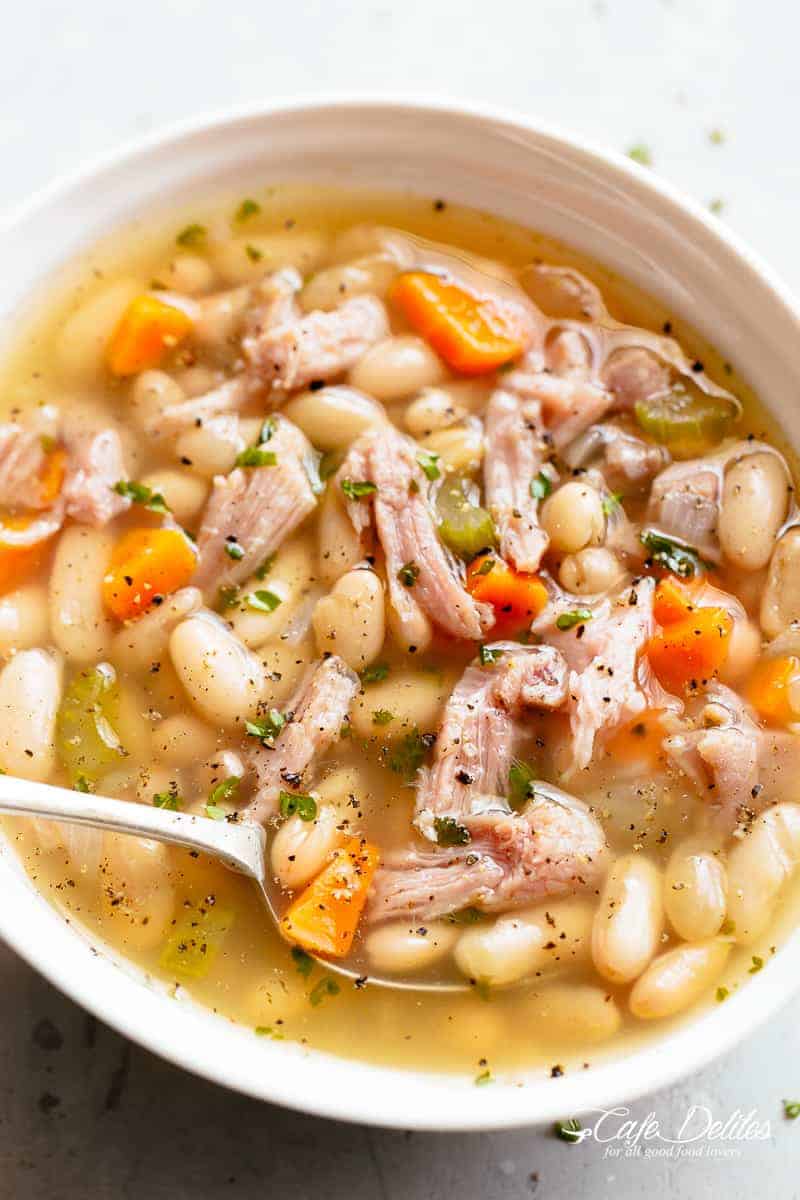 Ham and Bean Soup (15 Minute Recipe) - Cafe Delites