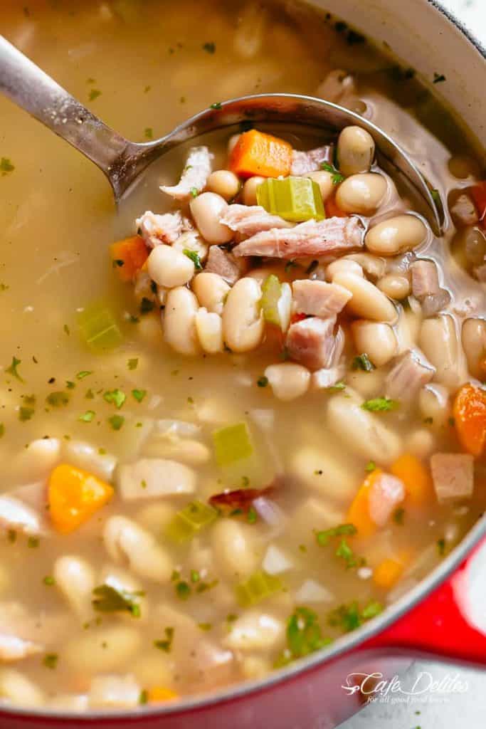Ham and Bean Soup (15 Minute Recipe) Cafe Delites