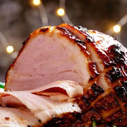 Honey Baked Ham baked in a hint of pineapple juice and basted with a deliciously buttery Honey Baked Ham