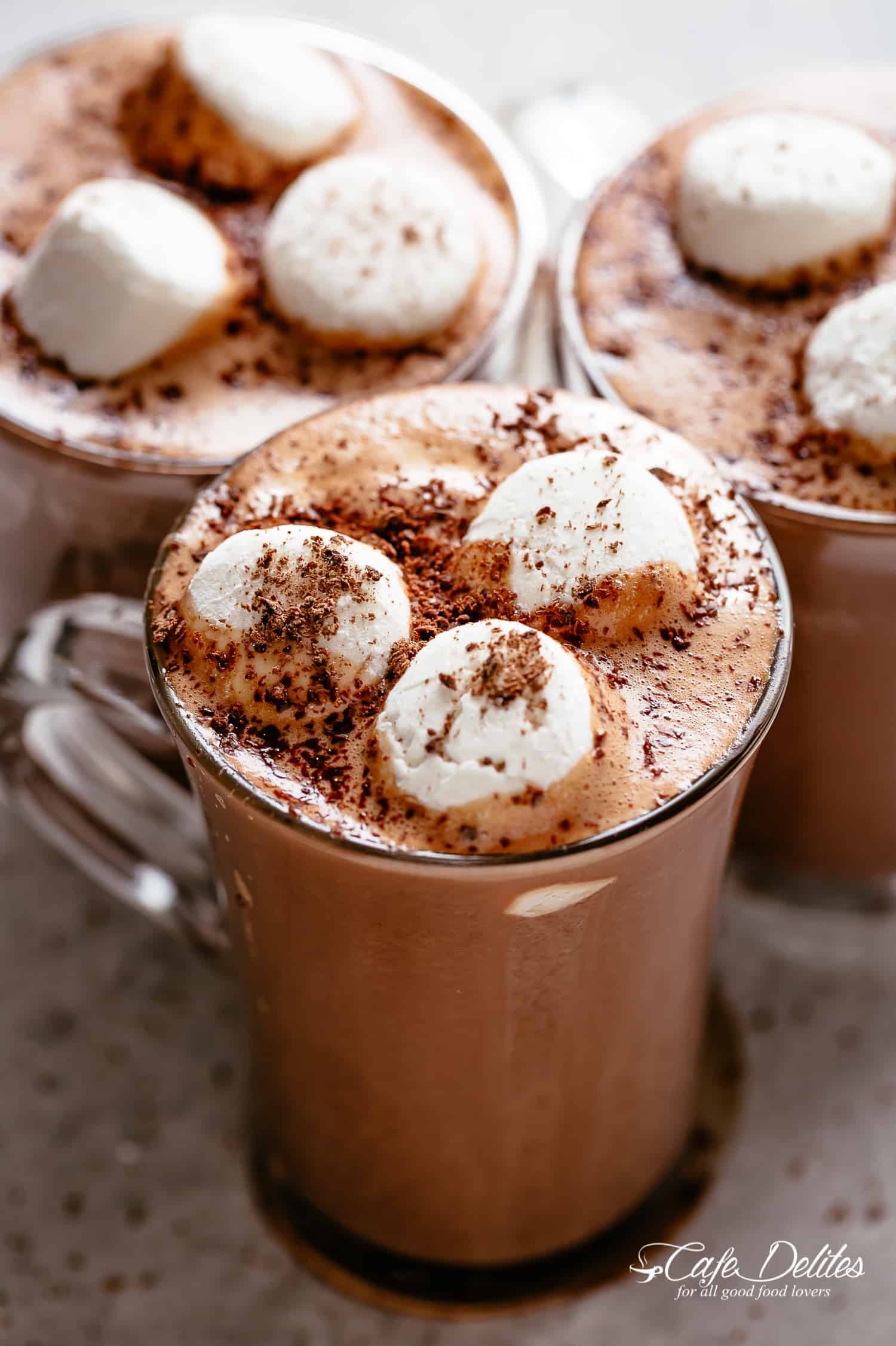 Slow cooker hot chocolate made easy! Forget boxed, instant or powdered store bought cocoa! | cafedelites.com