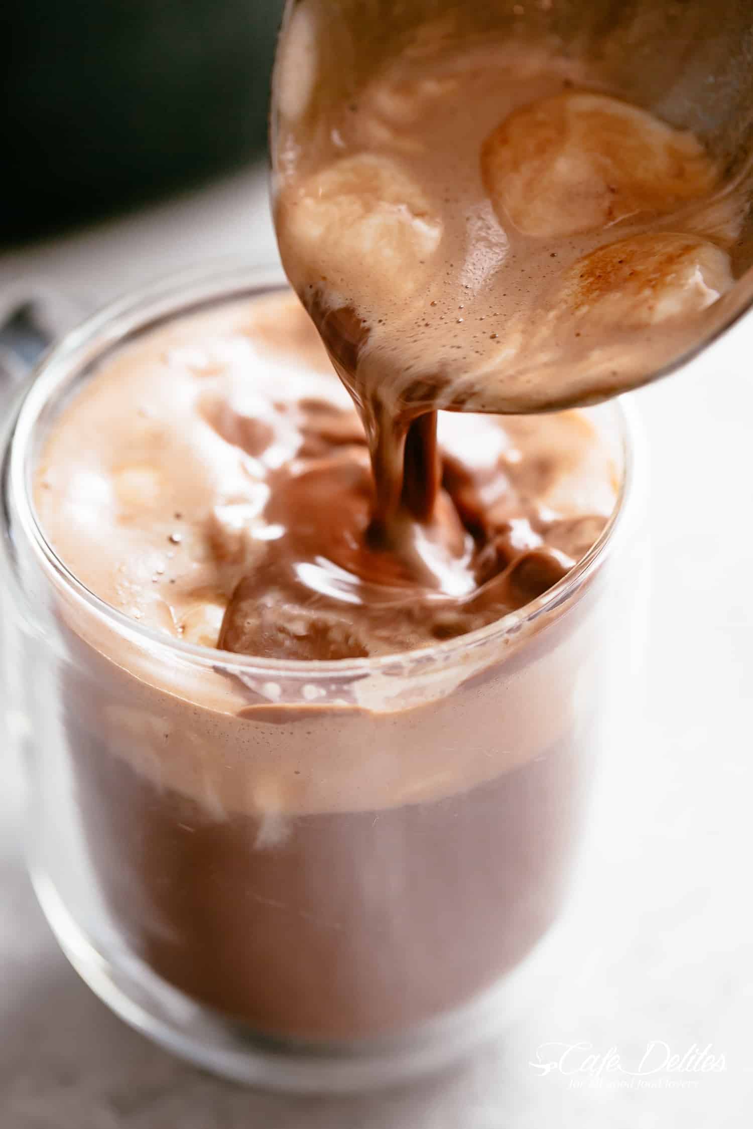 Creamy and decadent Hot Chocolate made easy in a slow cooker with a secret ingredient to m Slow Cooker Hot Chocolate
