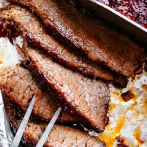 Side View of BBQ-Beef-Brisket