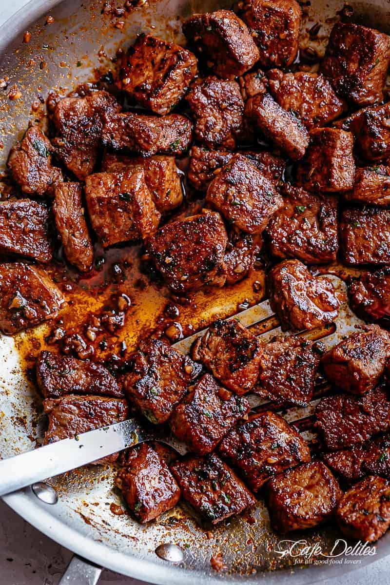 Skillet Steaks with Garlic Browned Butter - Taste of the South