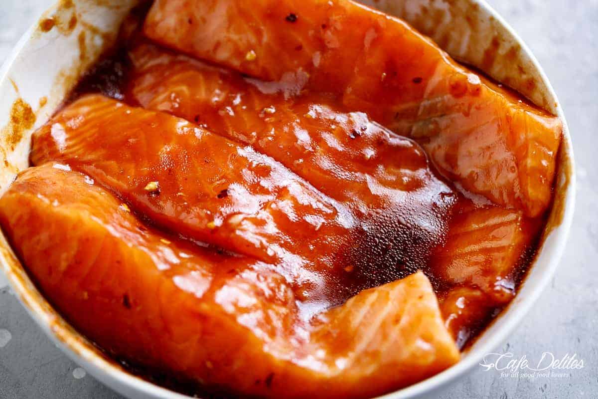 Oven Baked Firecracker Salmon recipe with an incredible sauce is an easy to make dinner in Firecracker Salmon Recipe