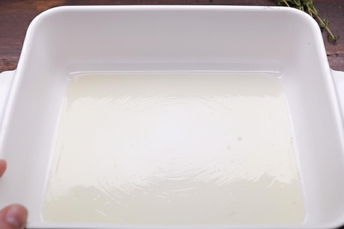 Lightly greased the baking dish.