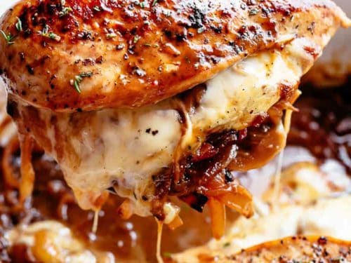 French Onion Stuffed Chicken Casserole