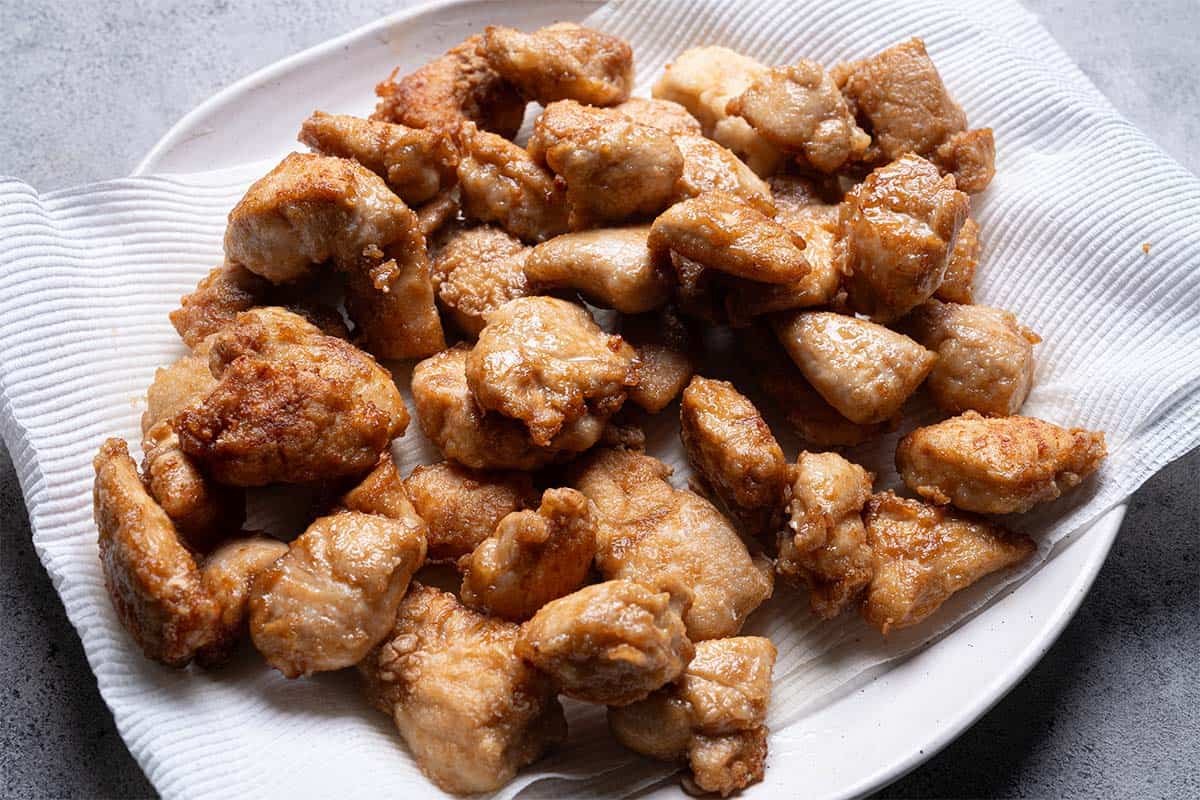 fried chicken pieces on a plate