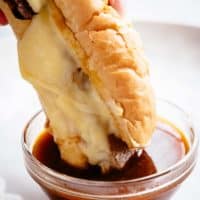 A classic French Dip Sandwich with a delicious jus! SLOW COOKER OR INSTANT POT | cafedelites.com