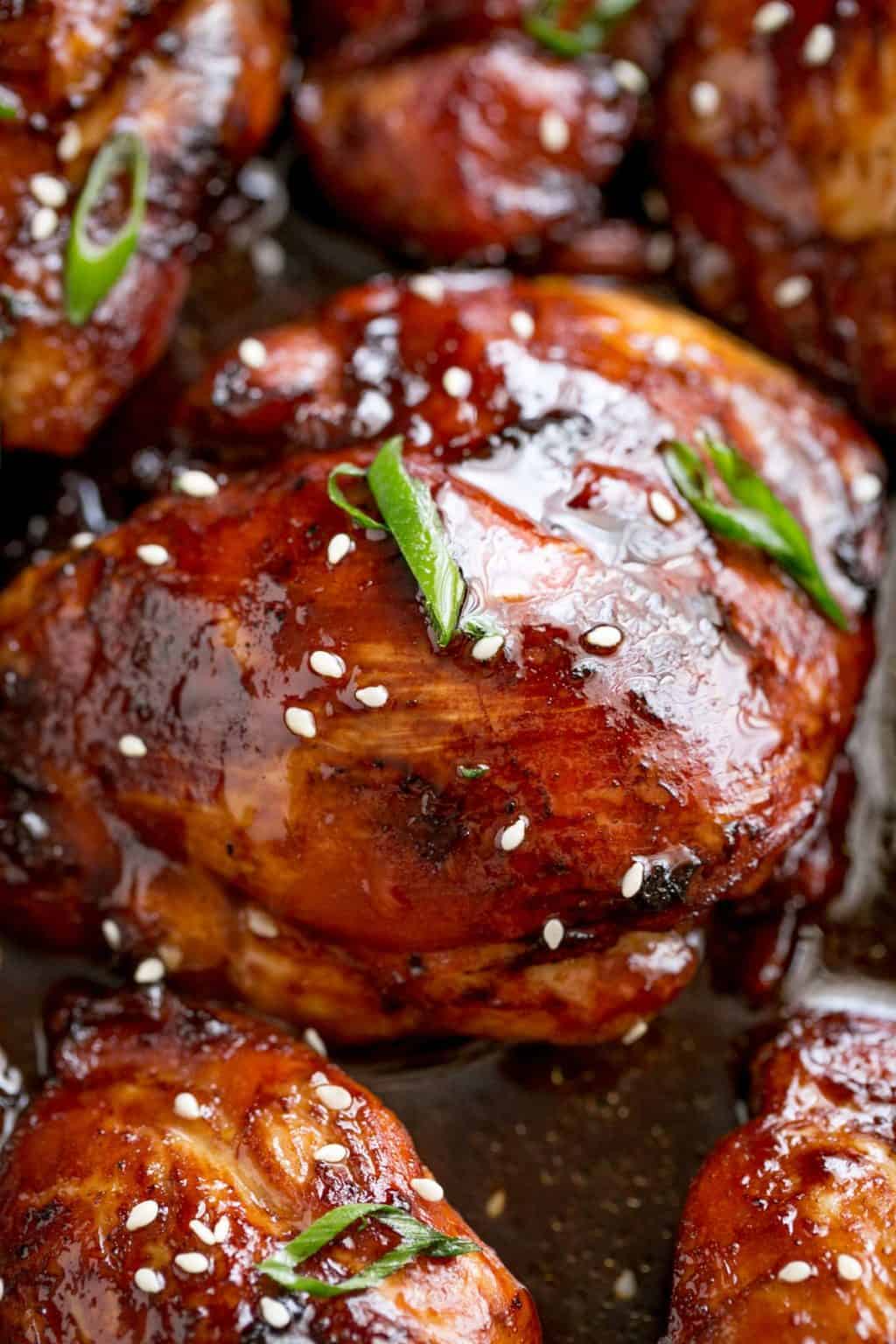 Honey Soy Baked Chicken Thighs - Cafe Delites