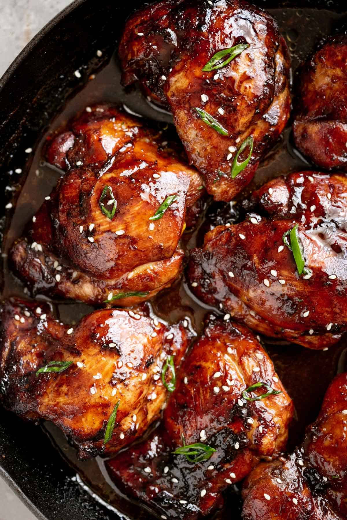 Honey Soy Baked Chicken Thighs | cafedelites.com