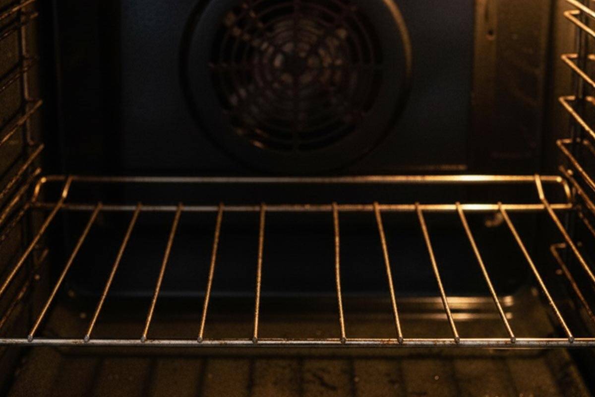 Preheating the oven.