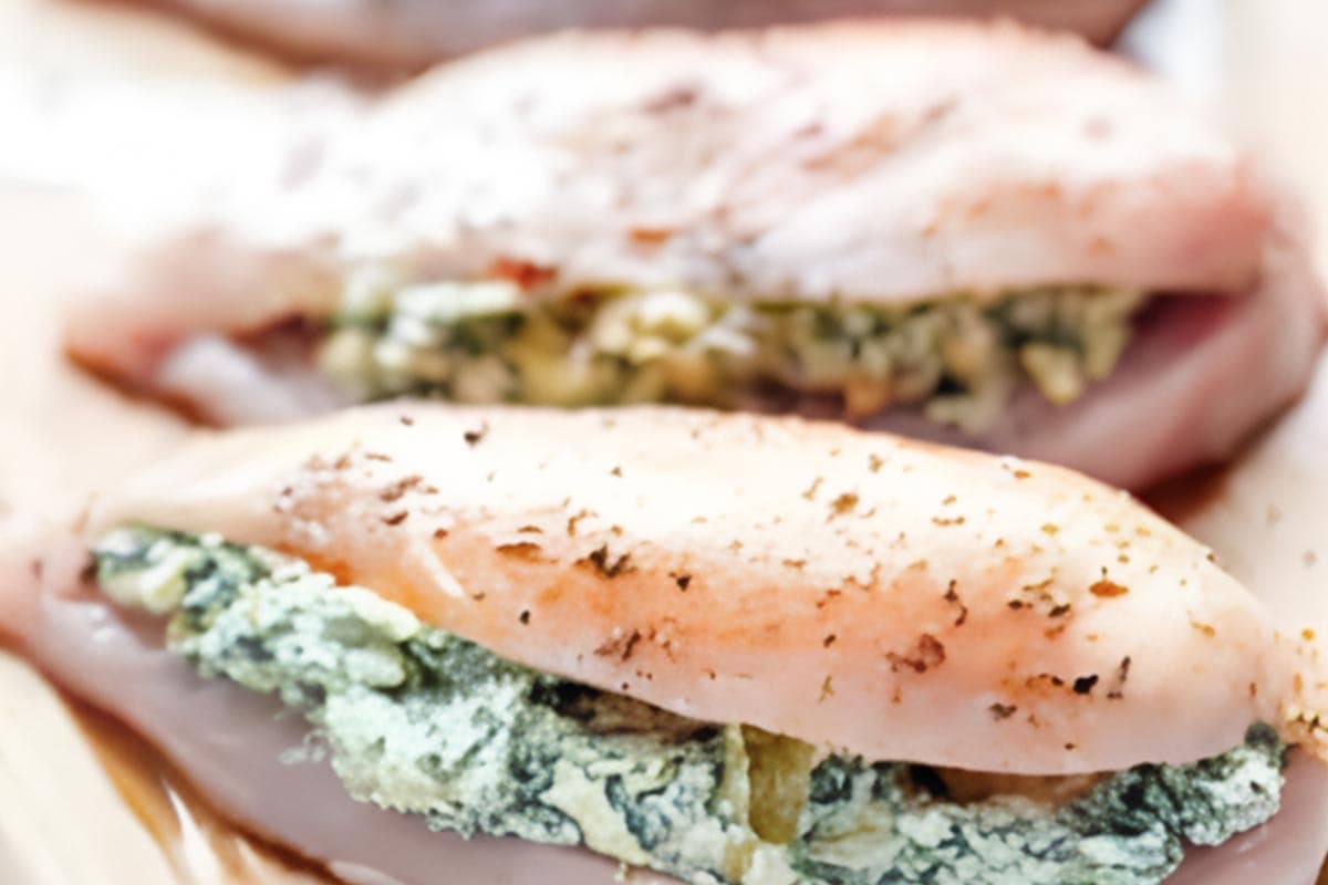 Chicken breasts with filling.