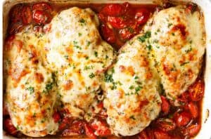 Baked Chicken Mozzarella with Balsamic Glaze