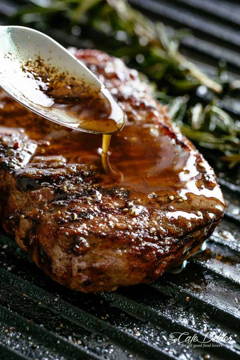 Skillet Steaks with Garlic Browned Butter - Taste of the South