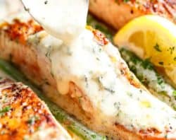 Salmon with a creamy Dijon sauce is a deliciously foolproof recipe | cafedelites.com
