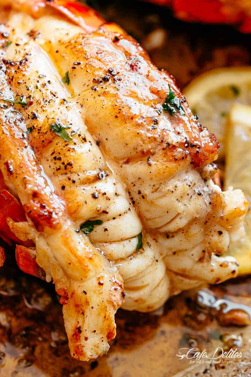 Seared lobster tails | cafedelites.com