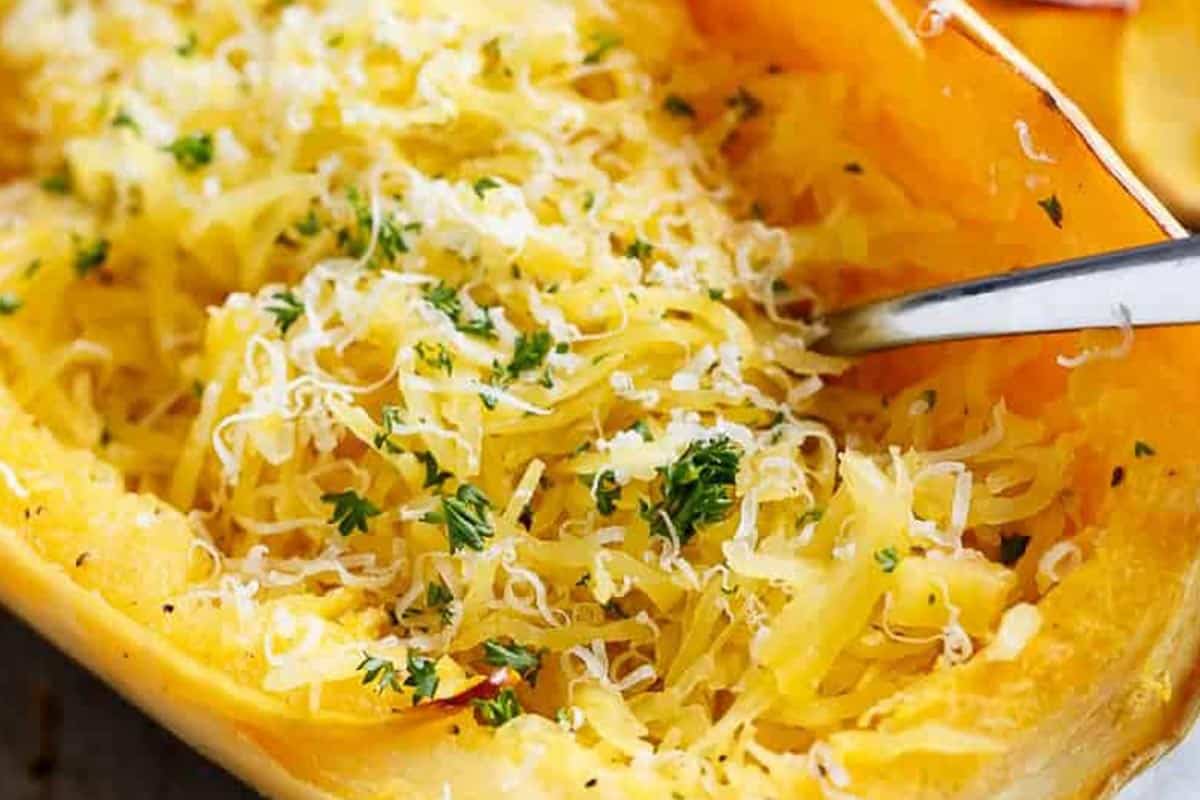 Close-up shot of Spaghetti Squash.