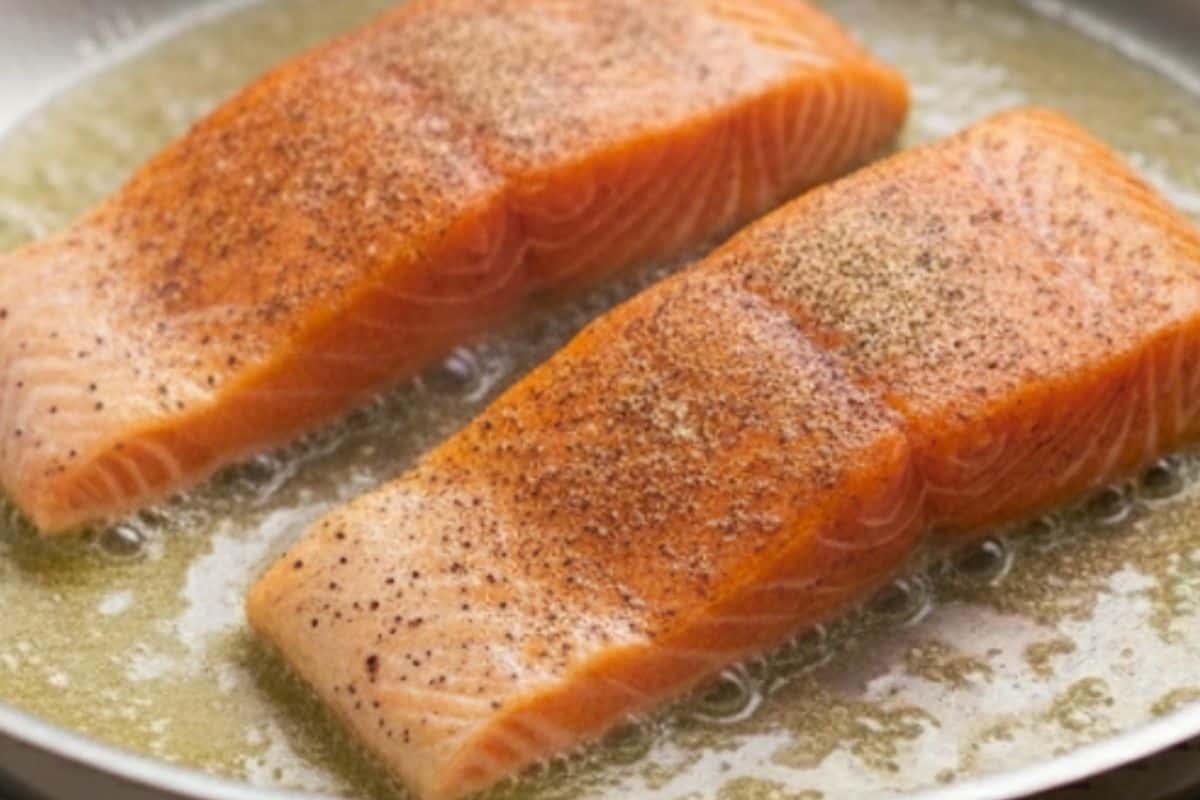 Cook salmon 3-4 minutes.