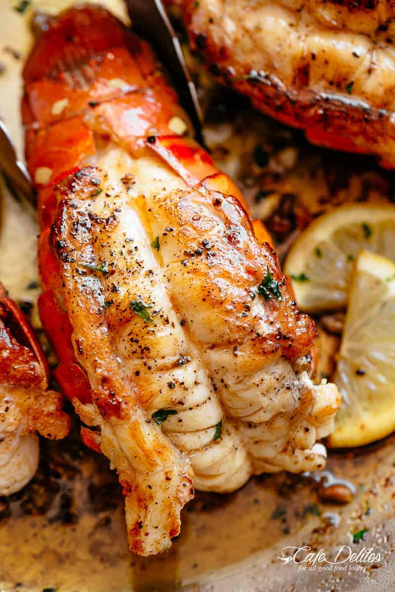 Seared lobster tails | cafedelites.com