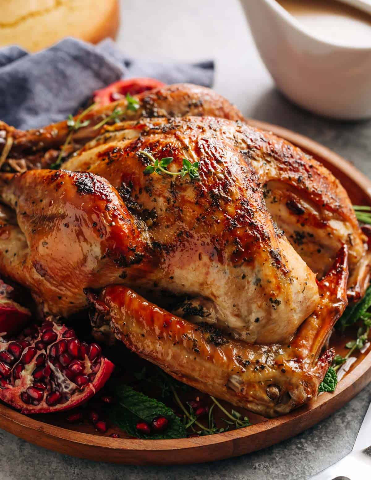 Crispy Skinned Slow Cooker Turkey is THE MOST succulent Turkey, WITHOUT brining OR marinading! This Turkey will have EVERYONE talking