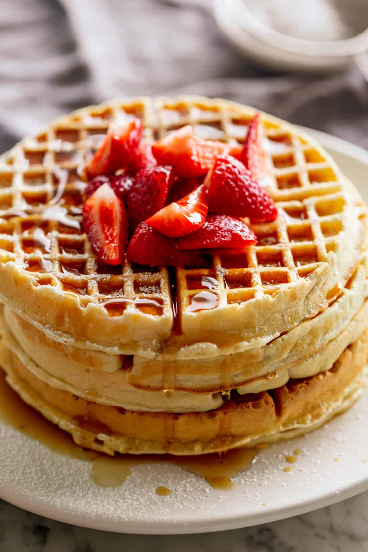 The Best Belgian Waffles Recipe  Homemade Belgian Waffles 