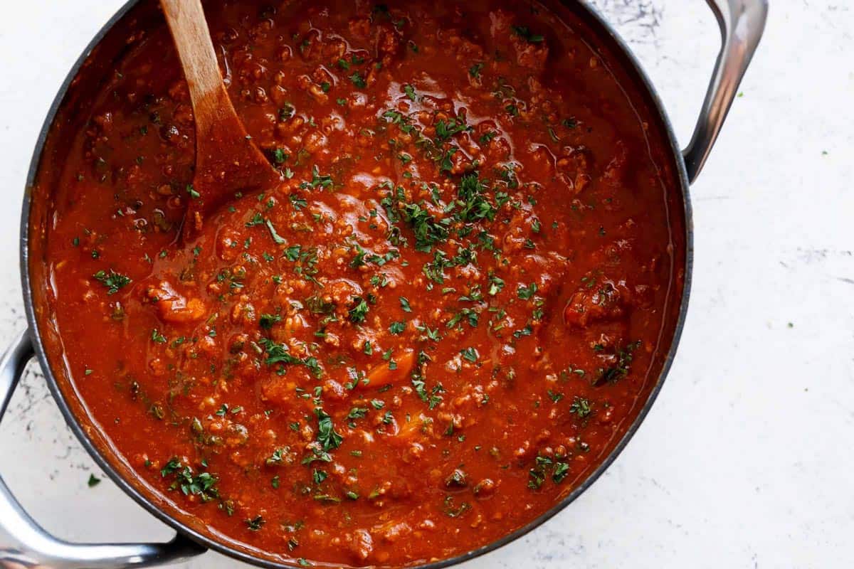Best Lasagna mixture in a huge pan