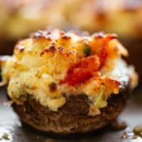 Crab Dip Stuffed Mushrooms | cafedelites.com