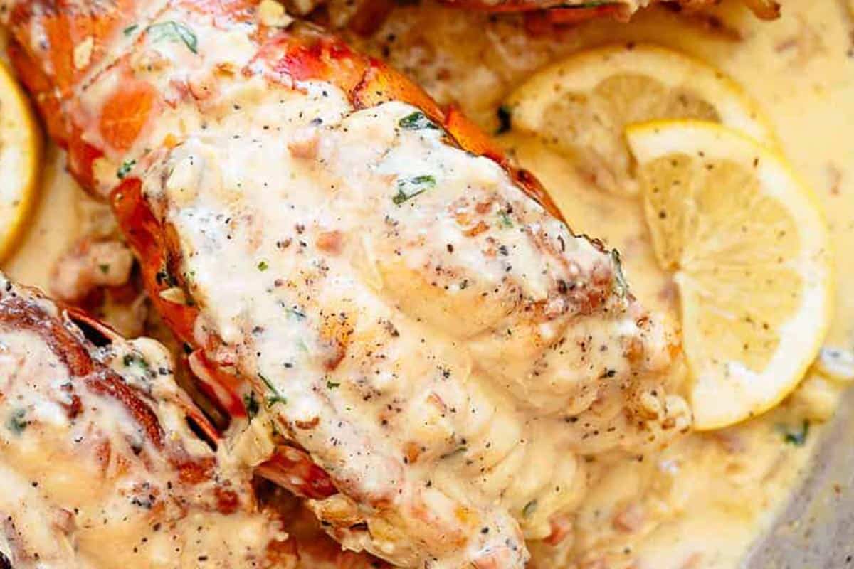 Close-up shot of Creamy Lobster Tails. - 10