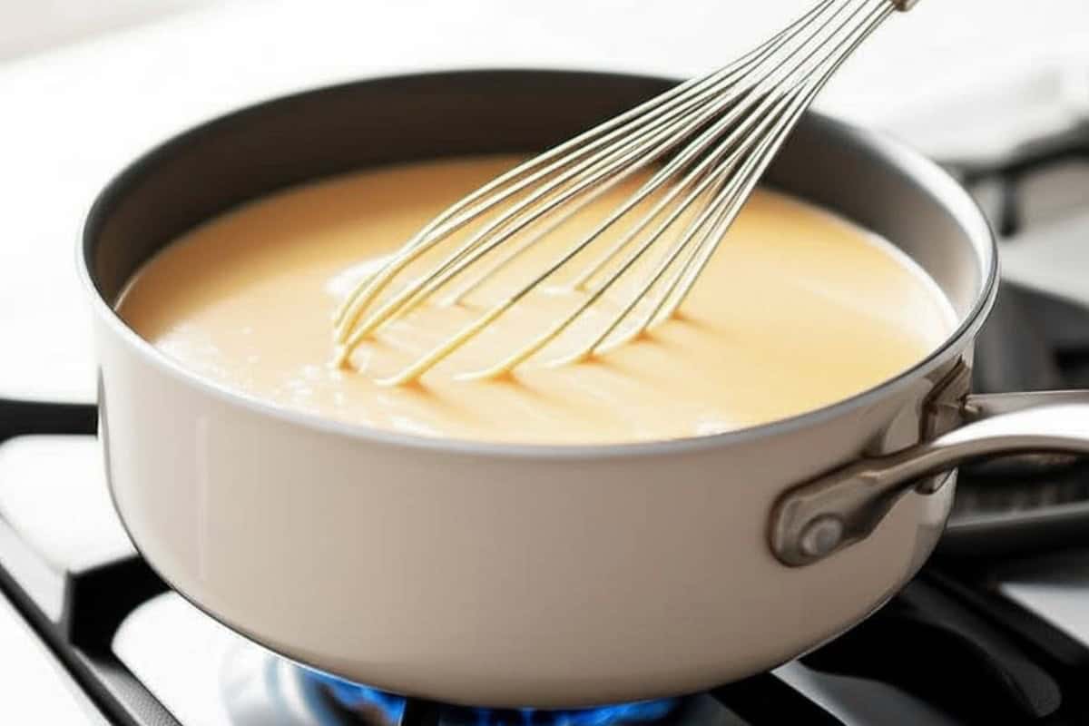 pour the mixture into the saucepan and cook for 2-3 minutes in medium heat.