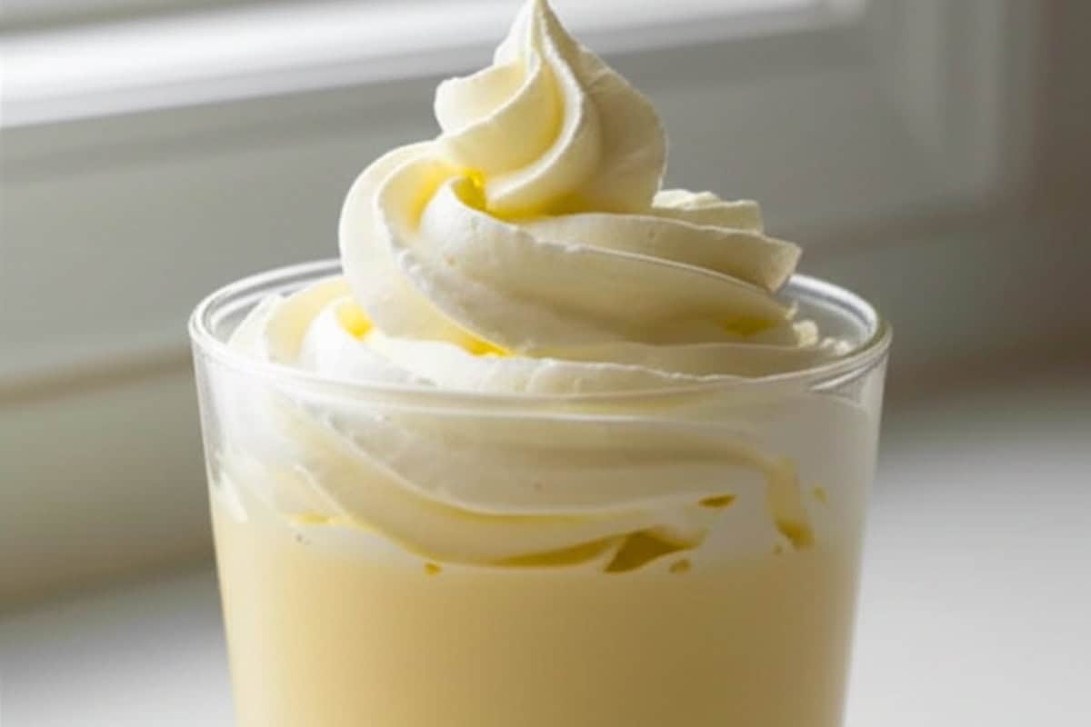 top the eggnog with whipped cream