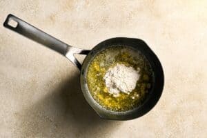 melted butter with flour