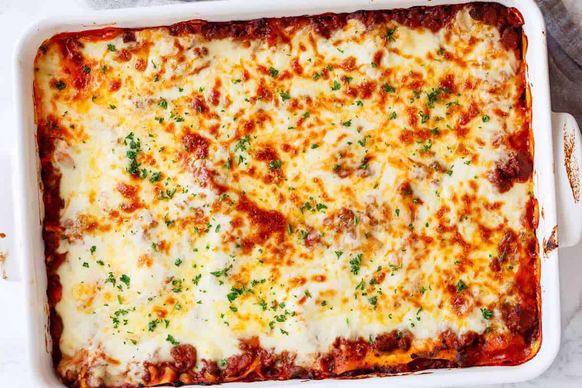 Baked Lasagna ready to eat