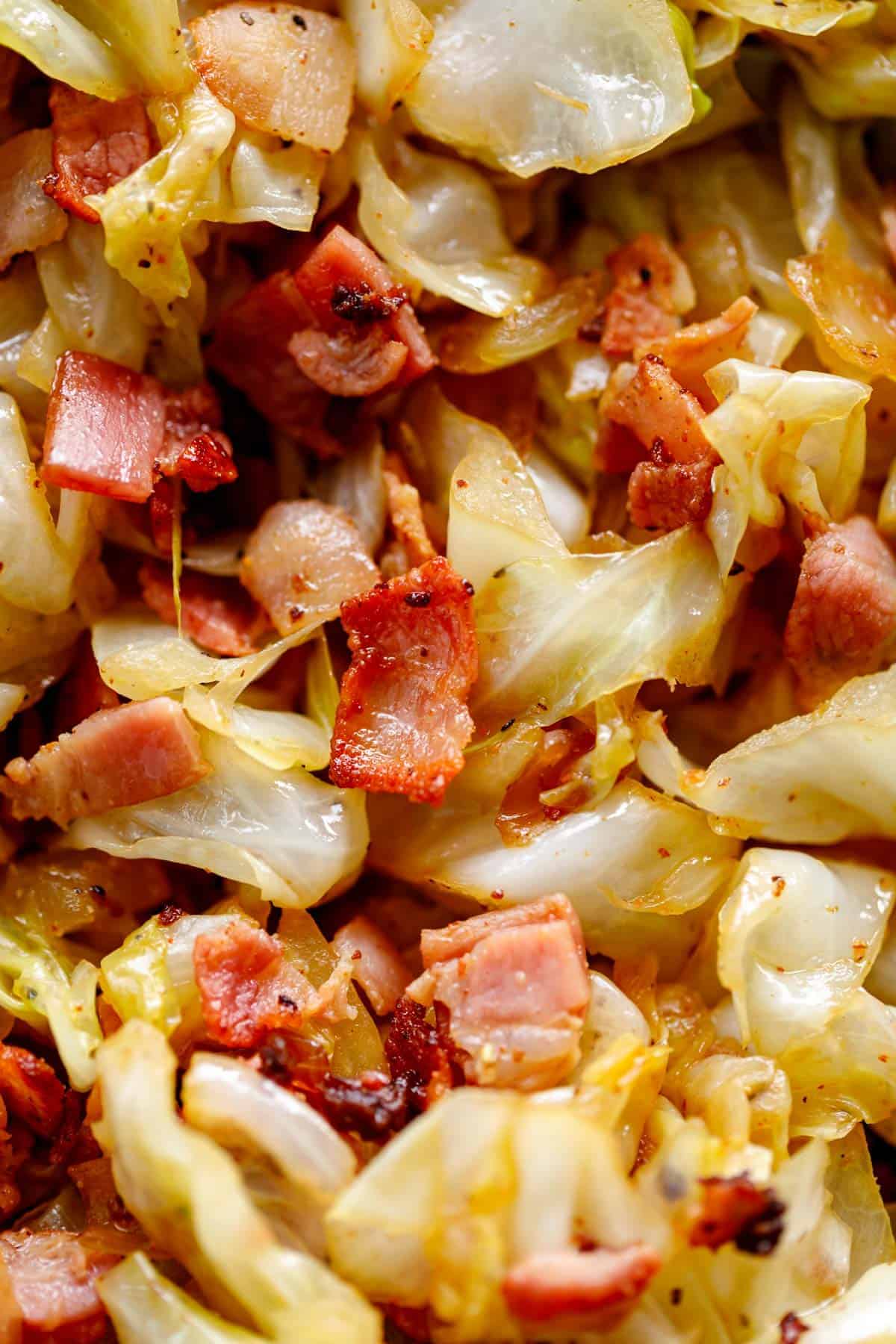 Food photo cabbage and bacon | cafedelites.com