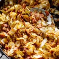 Bacon Fried Cabbage | cafedelites.com