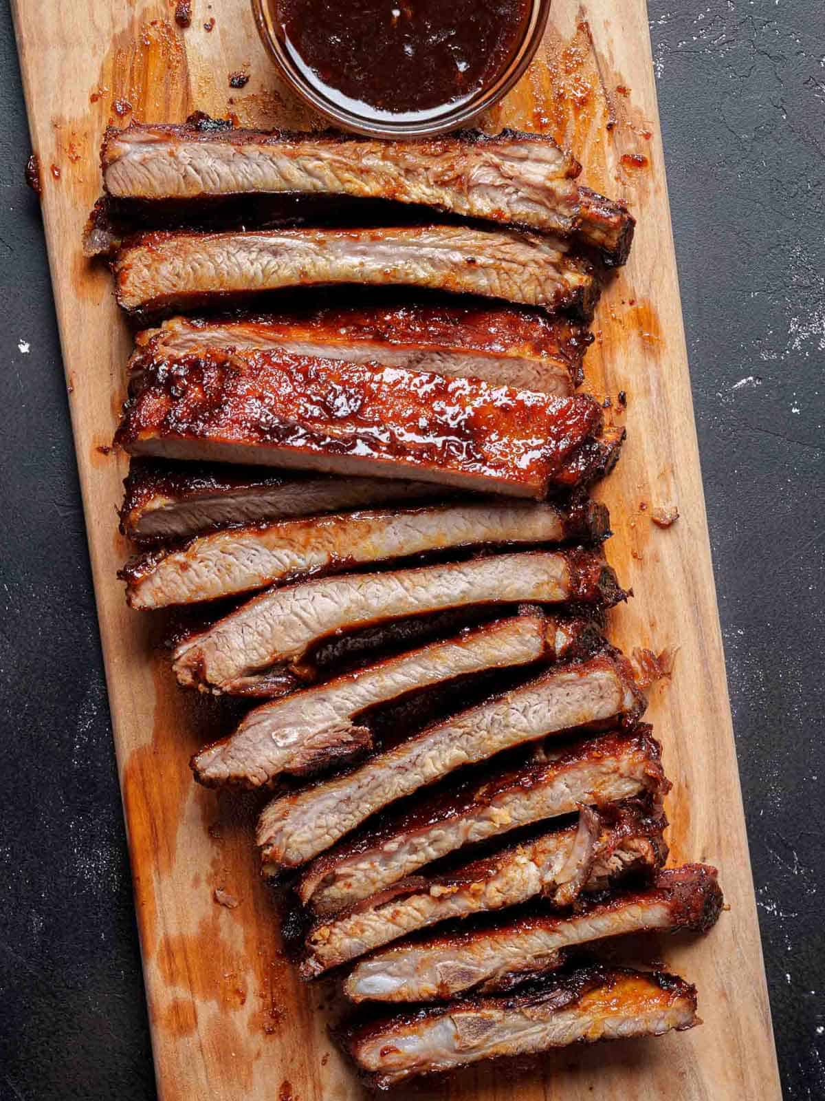 Easy Oven Baked Ribs with Homemade BBQ Sauce - Cafe Delites