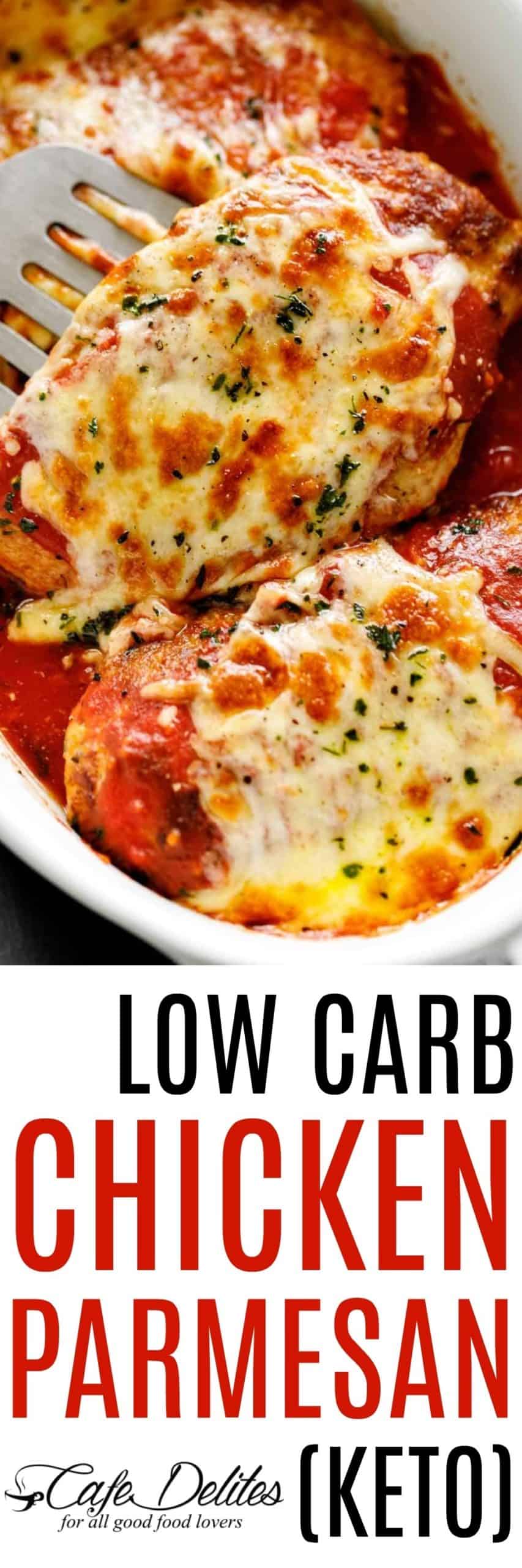 Low Carb Chicken Parmesan Recipe | cafedelites.com