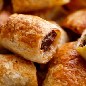 Side view of Sausage Rolls