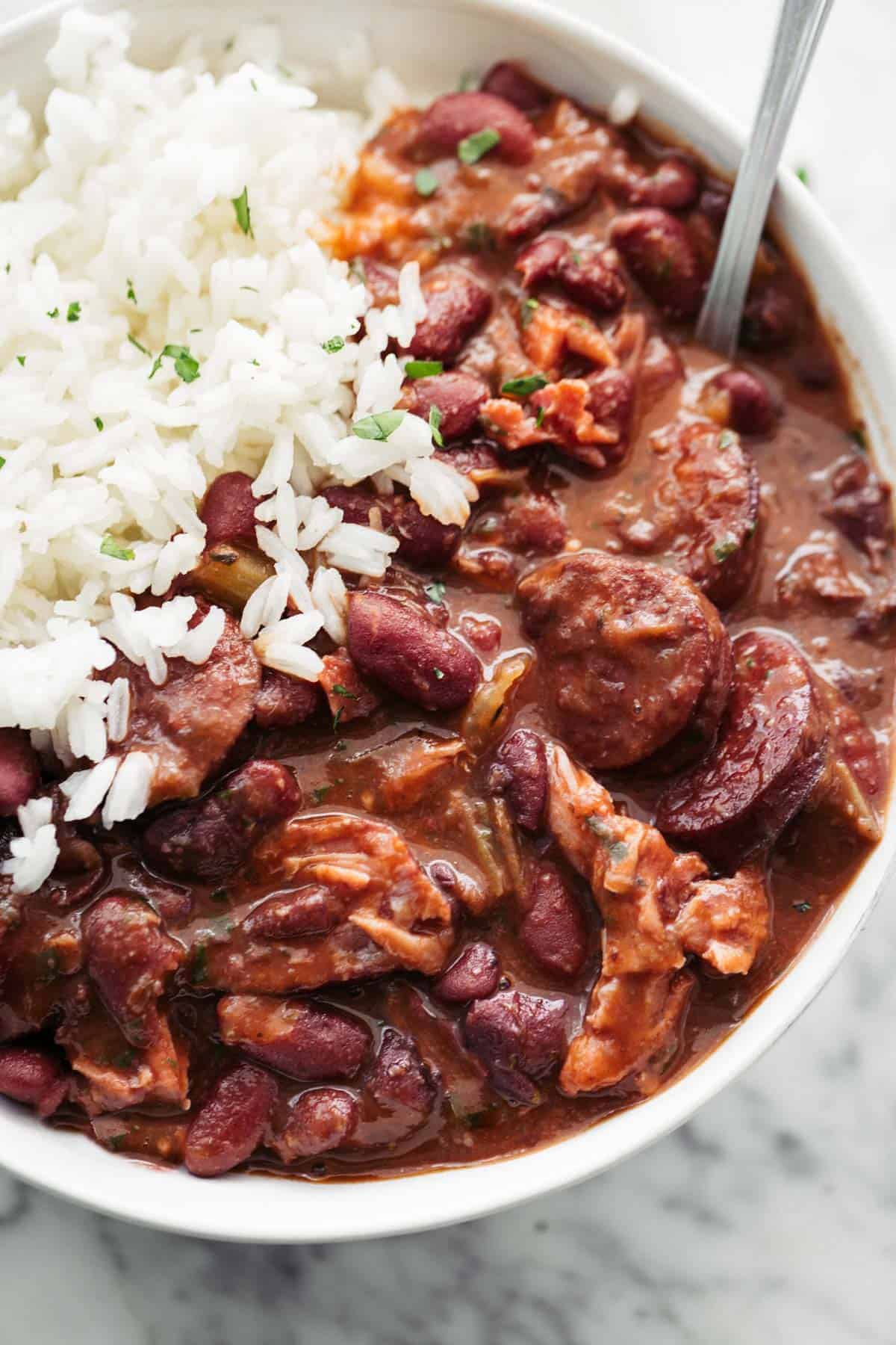 Slow Cooker Red Beans and Rice (Easy Louisiana Red Beans and Rice)