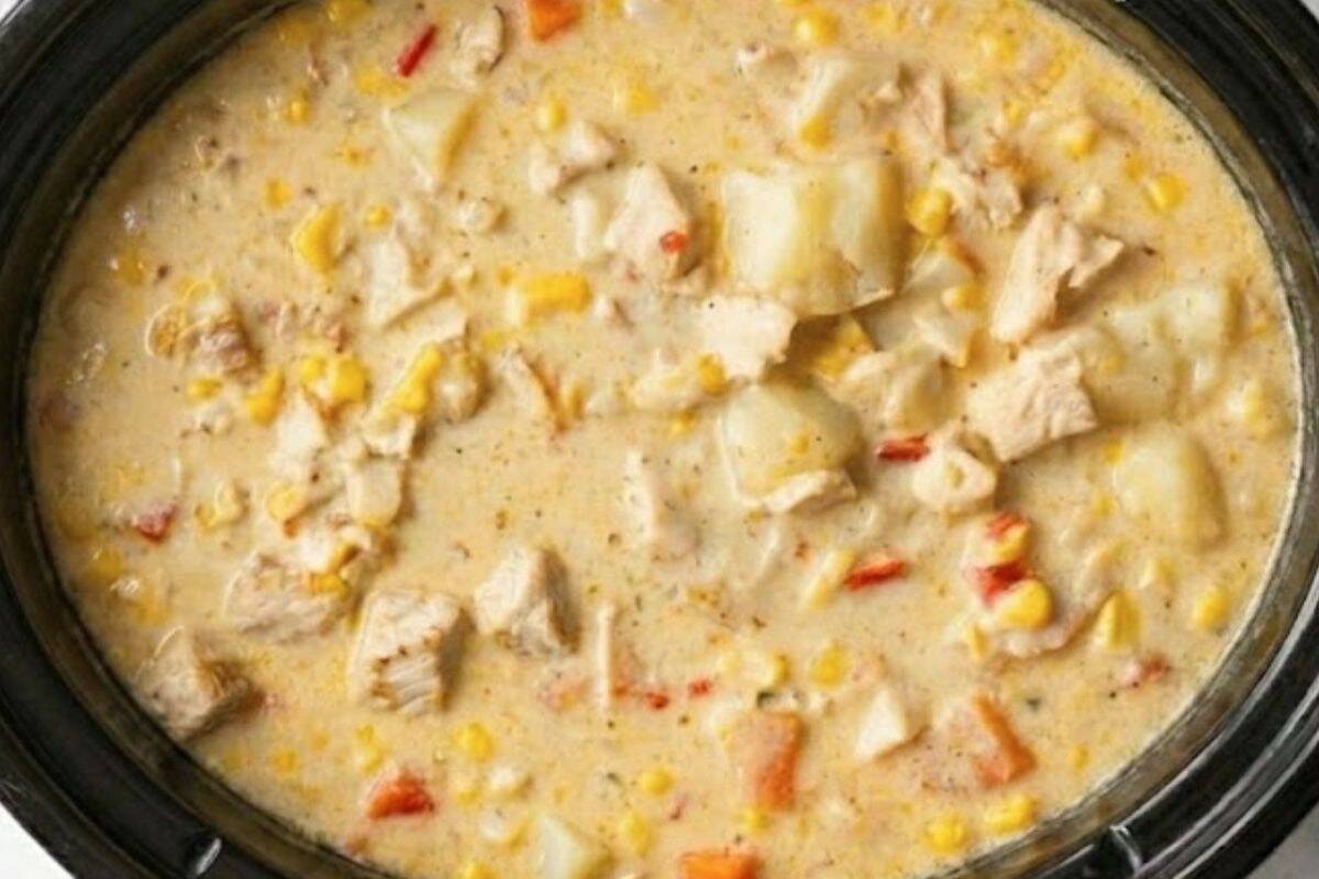 Whisk the milk and cornflour until smooth and add it into the pot and stir everything.