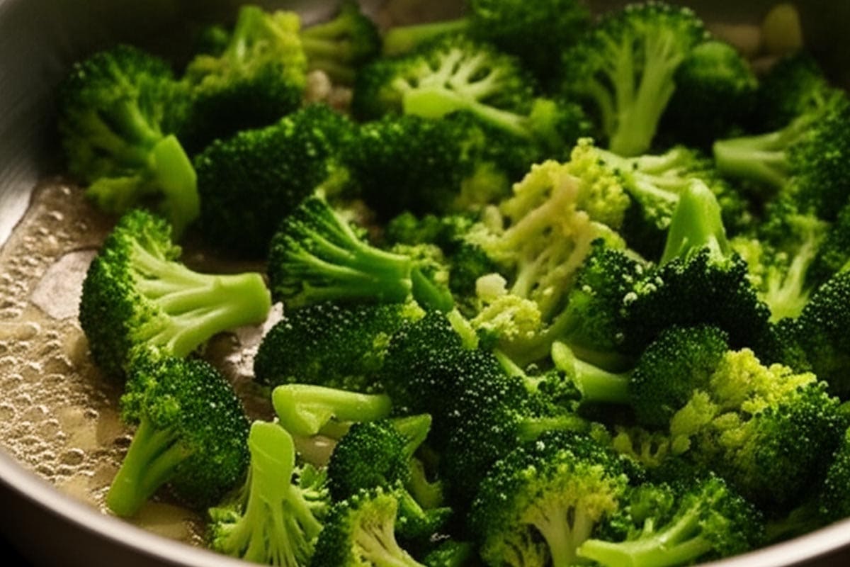 Stirred in the broccoli florets.