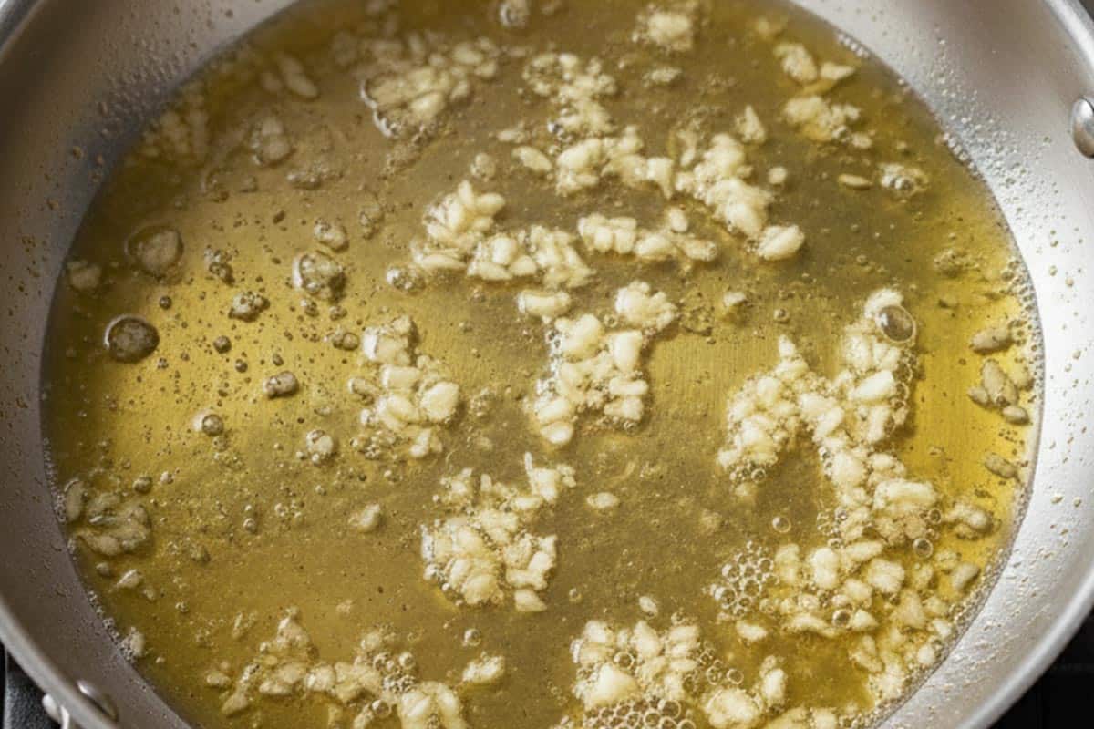 Sautéing the Garlic.