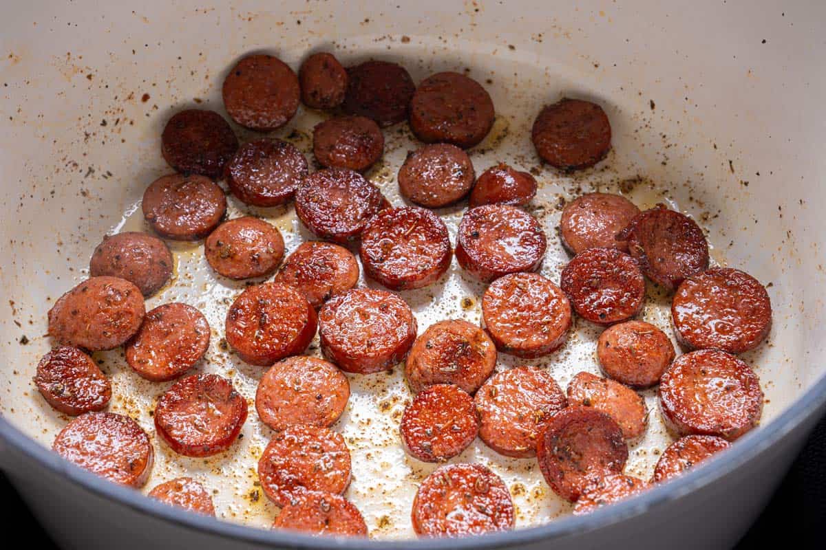sausage in a pan