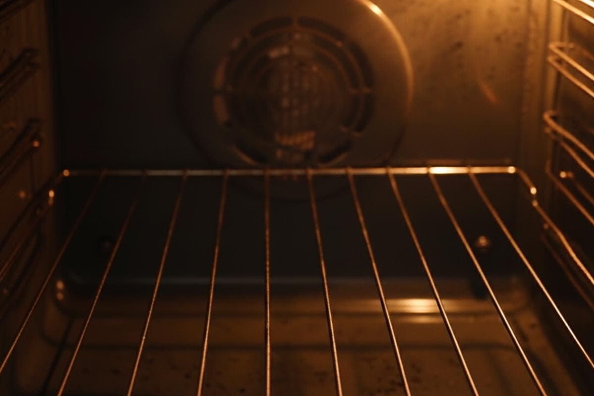 Preheating the oven.