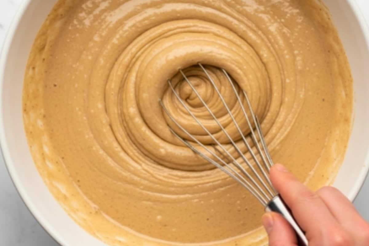 Mash bananas until smooth. Whisk in butter, oil, egg, vanilla, and brown sugar until combined