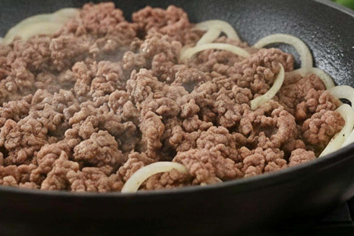 Added the lean ground beef.