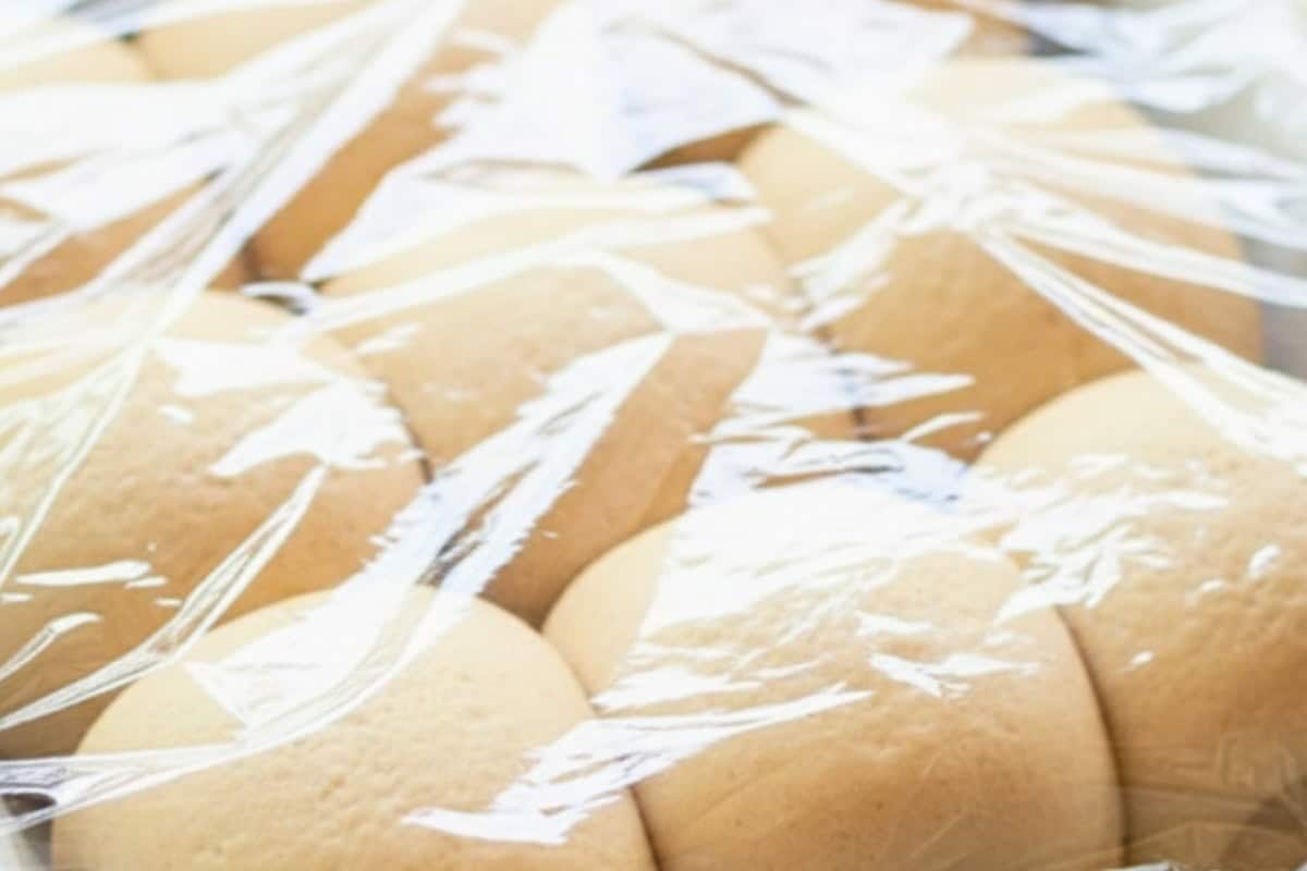 Cover again with plastic wrap and a towel. Let the buns rise in a warm spot for 30 minutes.