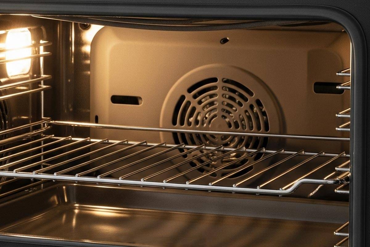 Preheating the oven.