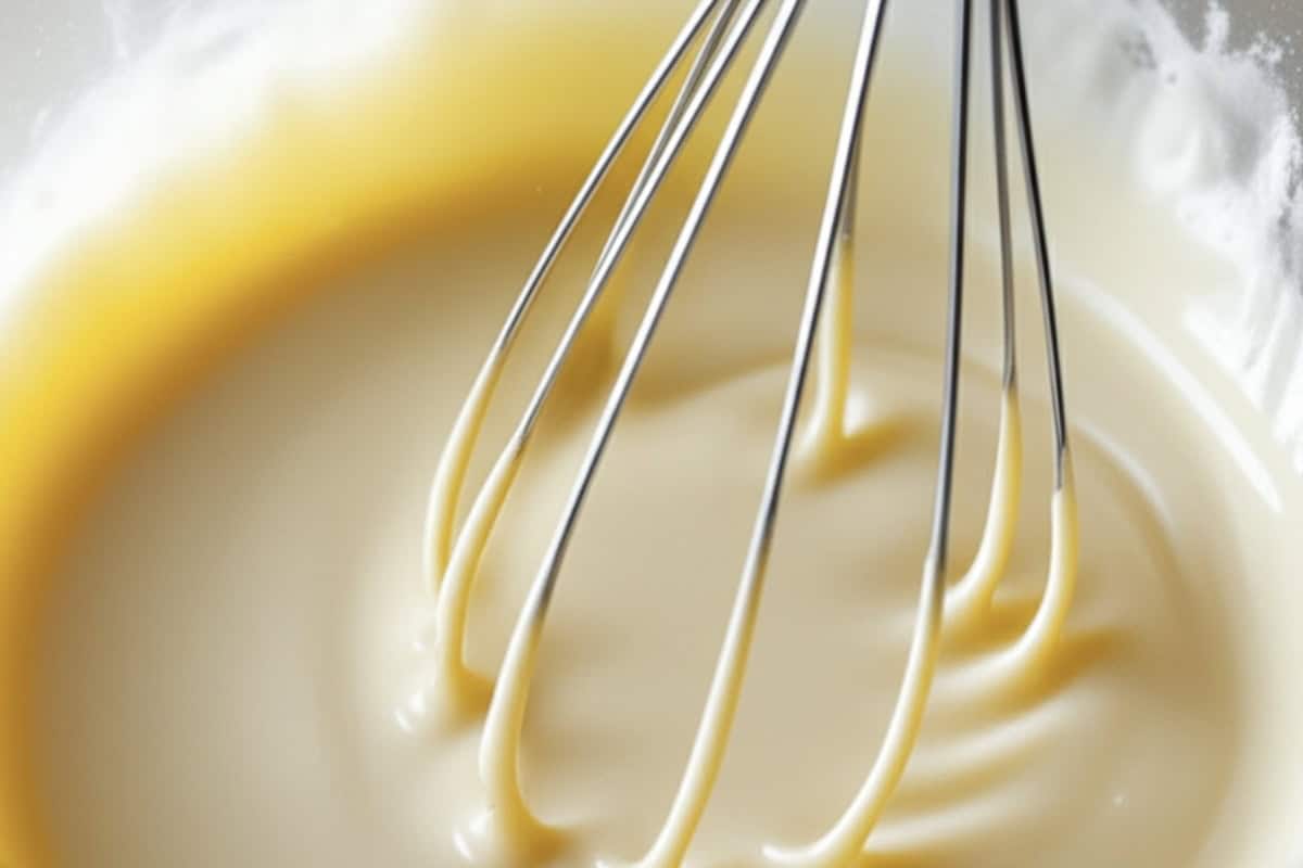 In a large bowl whisk flour, sugar, baking powder, baking soda and salt.
