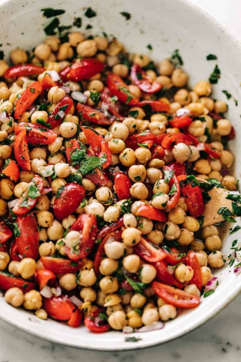 Easy Chickpea Tomato Salad Recipe - Cafe Delites